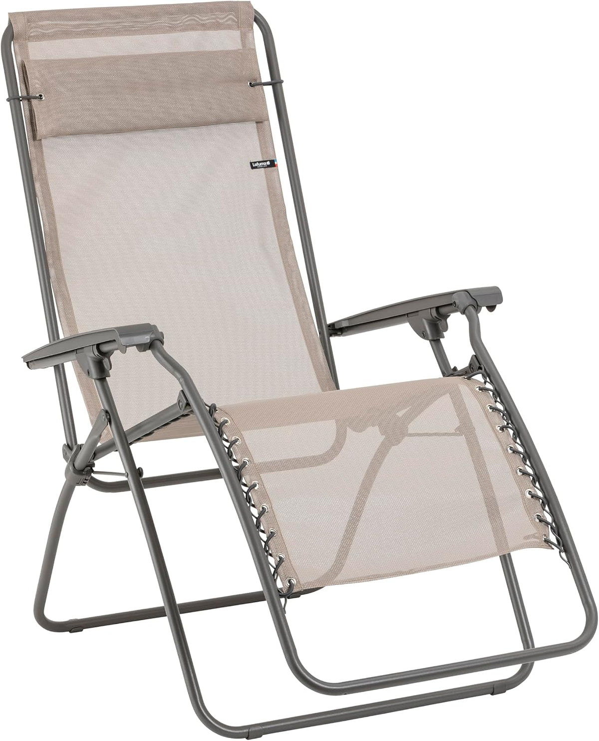 Lafuma Mobilier, Klappbarer Liegestuhl für Terrasse und Garten, Relaxsessel Zero Gravity RT 2, Strapazierfähiges Batyline-Gewebe, Mehrpositionenliege