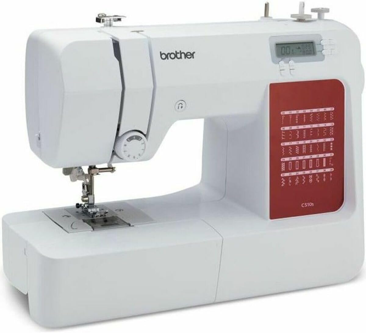 Brother CS10s Classic (40 Stiche), Computer-Nähmaschine, Weiß, Rot