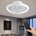 LED Deckenleuchte mit ventilator, 72W Dimmbar Timer Lampe mit Ventilator für Schlafzimmer Licht Ventilator Weiß 49cm