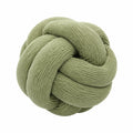Knotenkissen 30 cm aus Cordstoff Salbeigrün als Dekokissen