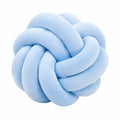 Knotenkissen 30 cm Hellblau Textil Dekoratives Wohnkissen