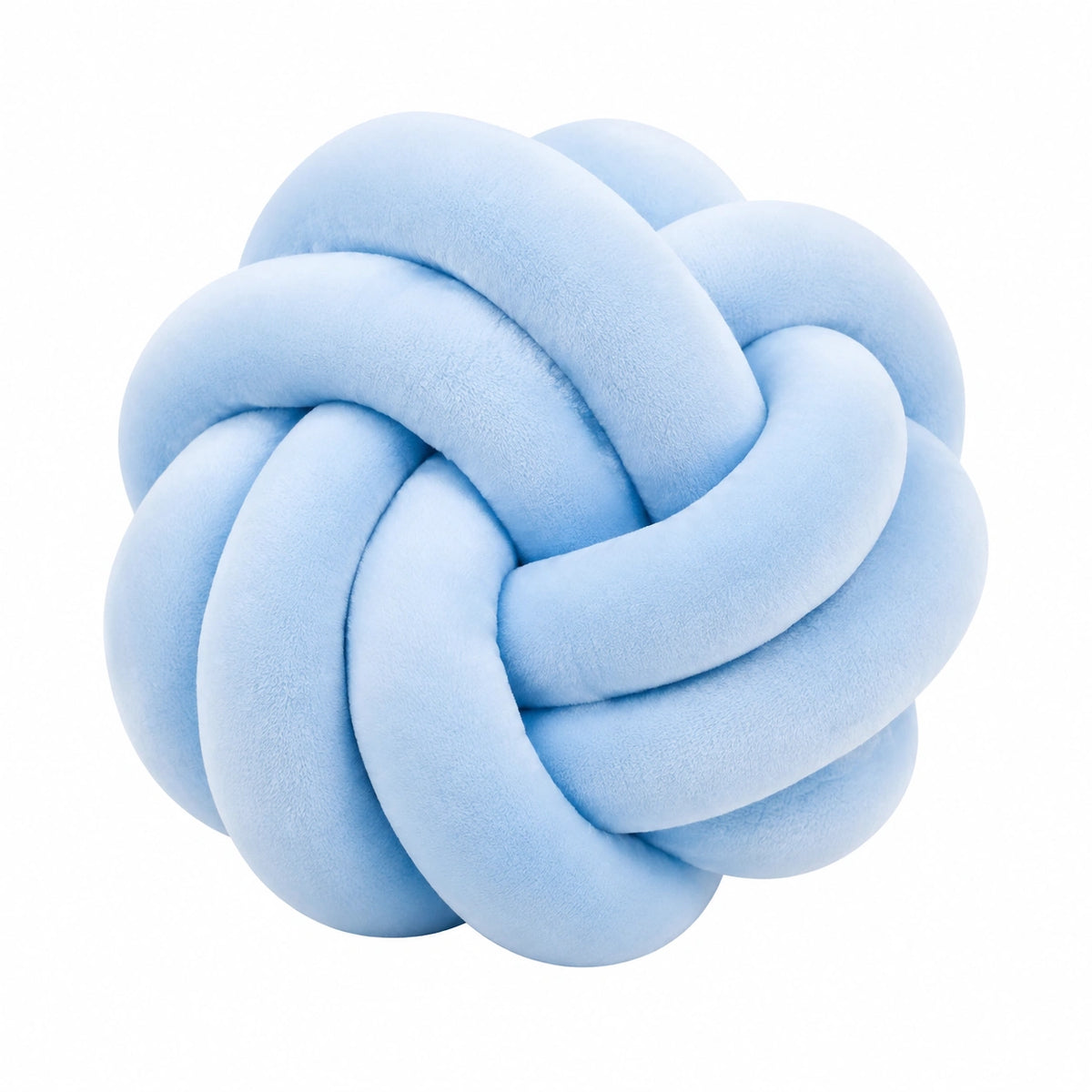 Knotenkissen 30 cm Hellblau Textil Dekoratives Wohnkissen