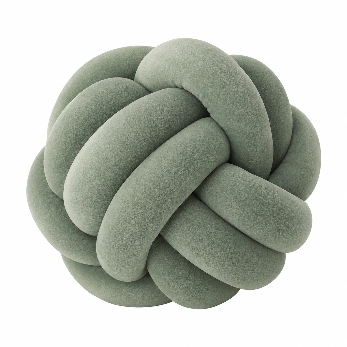 Knotenkissen 30 cm aus Polyester Grün als weiches Dekokissen