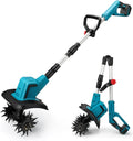 Kabellose Gartenfräse kompatibel mit Makita 18V Akku (ohne Akku), 550W bürstenlose Bodenhacke mit 15cm Frästiefe und 20cm Fräsbreite, Hof
