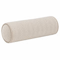 Nackenrolle 20 x 50 cm Beige mit Strukturstoff für Sofa und Bett