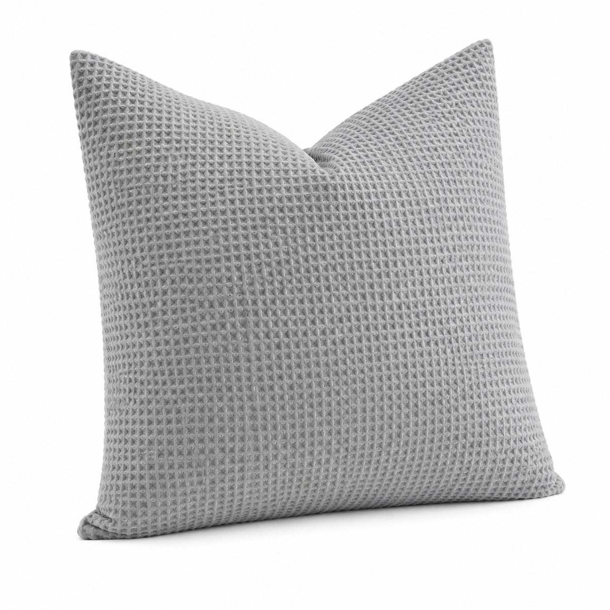 Kissen 45 x 45 cm aus Polyester Grau mit Waffelstruktur