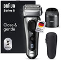 Braun Series 8 Rasierer Herren mit 4+1 Scherkopf, 8567cc, Elektrorasierer, Präzisions-Langhaarschneider, Reinigungsstation, 60 Min Laufzeit, Wet & Dry