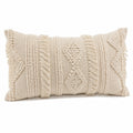 Dekokissen 50 cm x 30 cm Baumwolle Creme Boho Stil