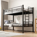 Kinder Etagenbett 90x200cm Bunk Bed Kids mit Sicherheitsgeländer Metallbett Umbaubar zu 2 Einzelbetten Bunk Bed mit Lattenrost Anti Rutsch Treppe