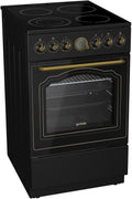 Gorenje EC 52 CLB Classico Stand Herd Matt-Schwarz Nostalgie Backofen Kochfeld