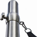 Sonnensegelmast 2,5-3m Höhenverstellbar Edelstahl mit Bodenhülse Sonnensegel Mast Pfosten Stange (⌀60mm 2,5m mit Bodenhülse)