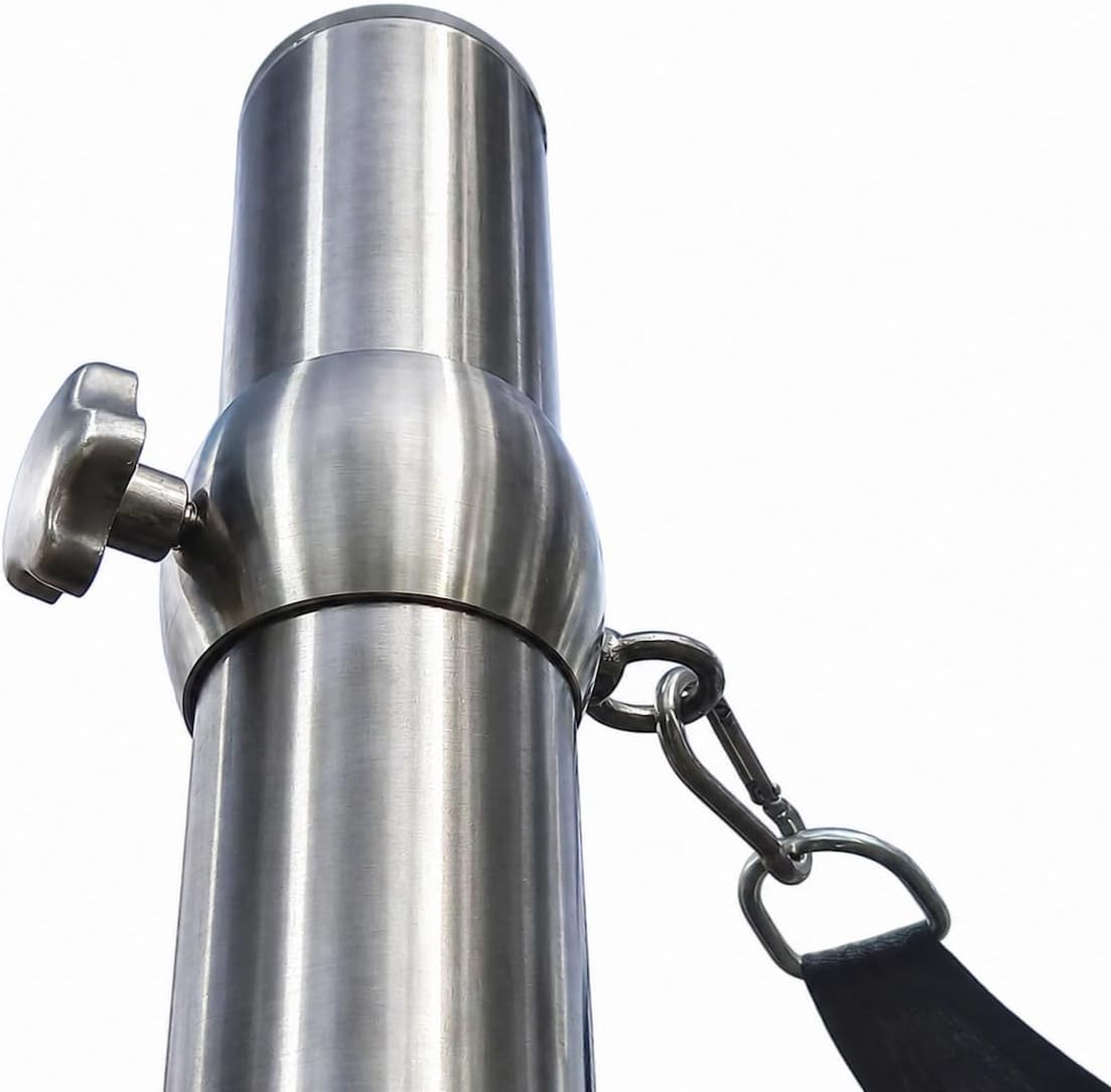 Sonnensegelmast 2,5-3m Höhenverstellbar Edelstahl mit Bodenhülse Sonnensegel Mast Pfosten Stange (⌀60mm 2,5m mit Bodenhülse)