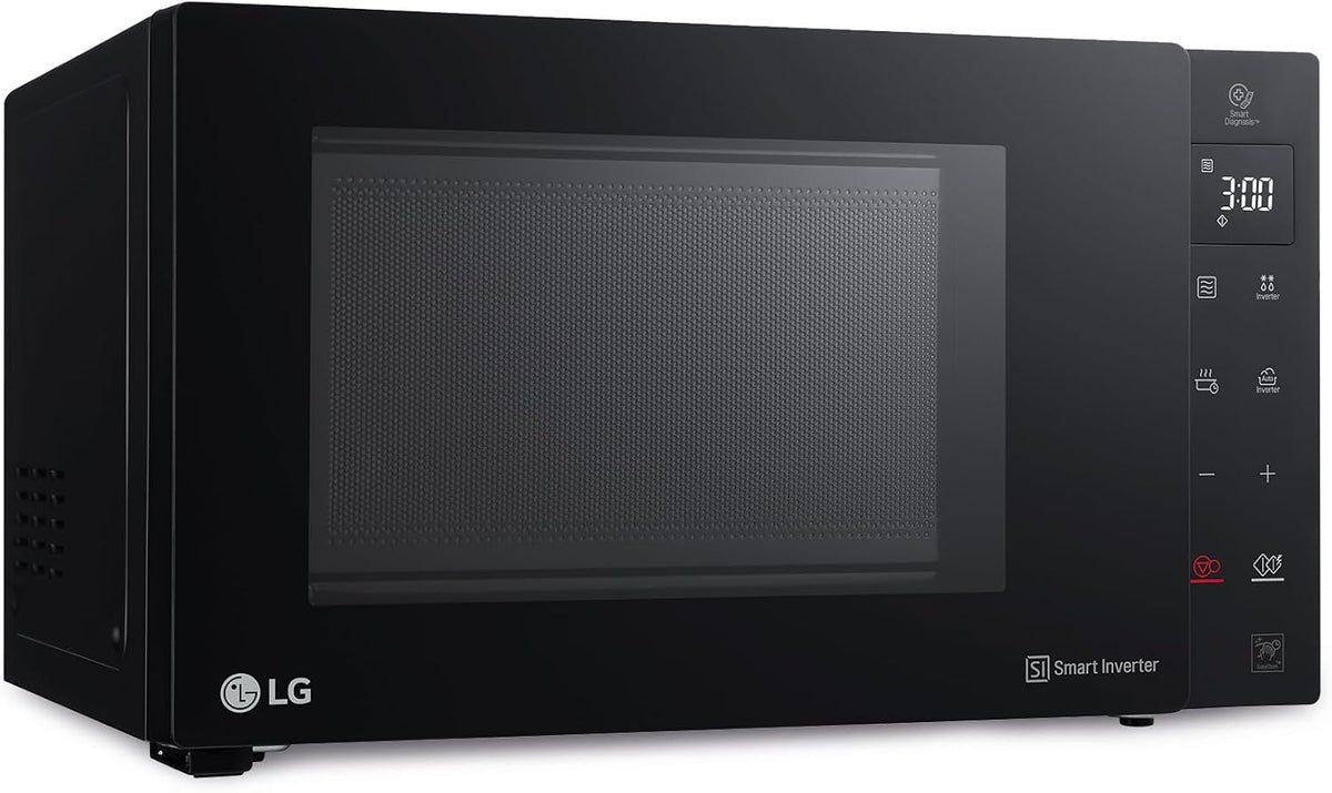 LG MH6535GIB Mikrowelle mit Grill 25L, Grill mit 900W, 1150W, Smart-Inverter-Technologie, Eco-Funktion, Schwarz