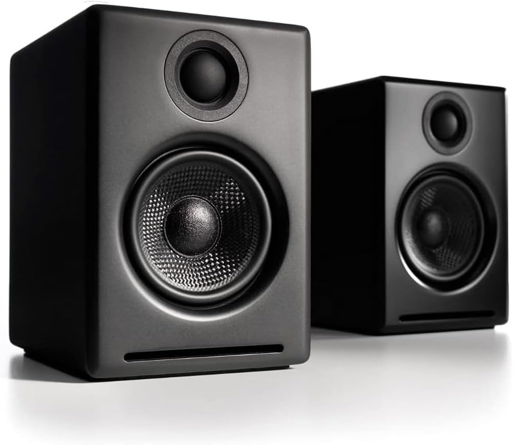 Audioengine A2 Plus Kabellose Bluetooth-Desktop-Lautsprecher, 60-W-Computerlautsprecher für Musik und Gaming