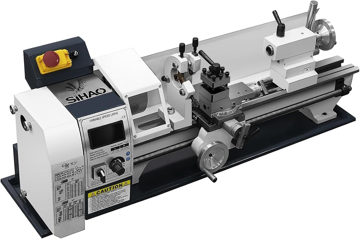 Mini Metalldrehmaschine 1500W, 220X500MM Mini-Tisch-Metalldrehmaschine Metallgetriebe