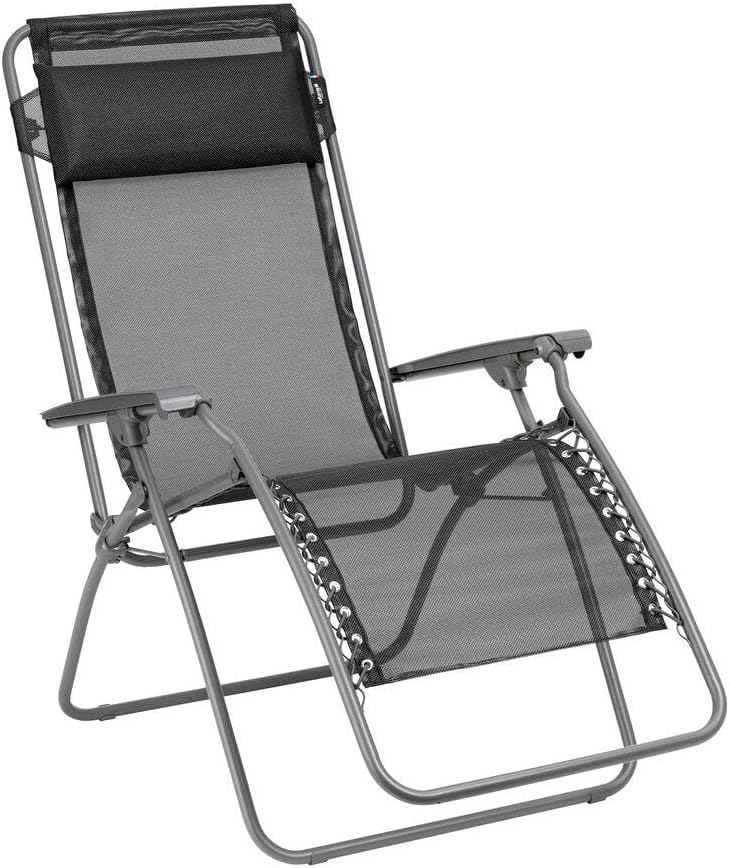 Lafuma MOBILIER, Zero-Gravity-Relaxliege-Garten, RT 2, Batyline Iso, Schwarz Noir LFM4019_8551-5 Jahre Garantie