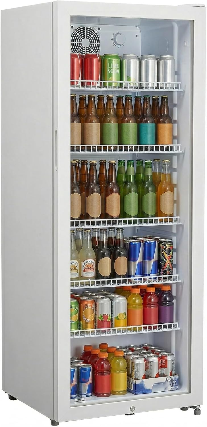 METRO Professional Getränkekühlschrank GSC4240, 237 L, 110 W, 6 verstellbaren Einlegeböden, weiß