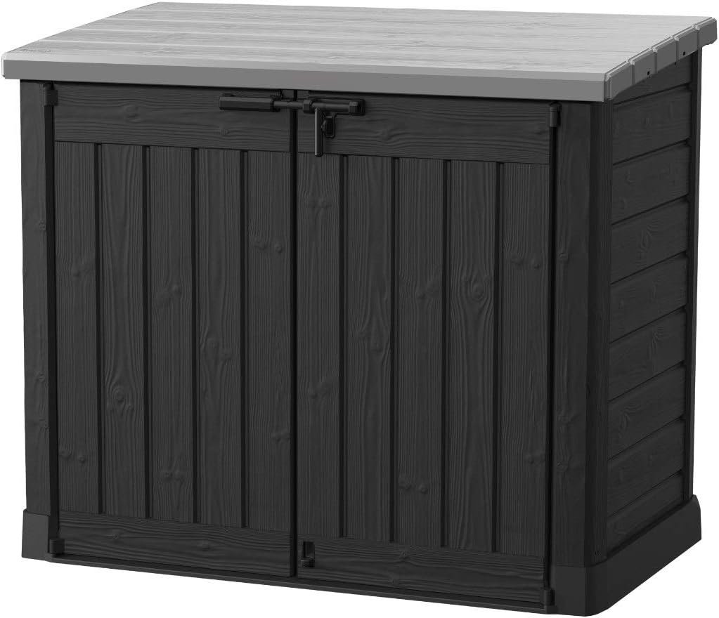 Keter 17199416 Mülltonnenbox Store it Out Max, 1.200L, Schwarz