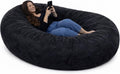 bananair Sitzsack XXL mit Füllung für Kinder und Erwachsene, Sitzsack Sofa (Schwarz), 160 x 90 x 60 cm, Weich und Bequem, Maschinenwaschbarer Bezug
