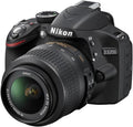 Nikon D3200 SLR-Digitalkamera (24 Megapixel, Full-HD) Double Zoom Kit inkl. AF-S DX 18-55VR + 55-200VR Objektiv schwarz, 7,6 cm (3 Zoll) Display