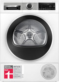 Bosch WQG235D00, Wärmepumpentrockner 8 kg, Stiftung Warentest GUT (2,2)*, Serie 6, Schneller getrocknete Wäsche, Auto Dry, Option Halbe Beladung