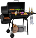 Royal Gourmet CC1830S BBQ Charcoal Grill and Offset Smoker, Outdoor Camping