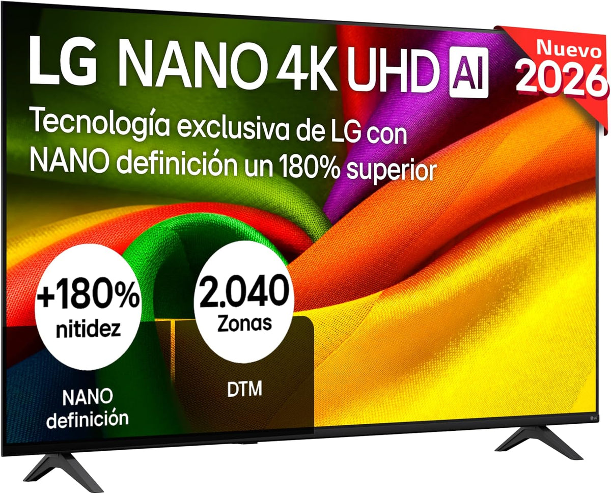 LG 55NU850B6LA, Smart TV Nano 4K UHD NU80 139,7 cm (55 Zoll), ohne Reflexionen zu 94 %, Intelligenter Prozessor α7 AI Prozessor 4K Gen9, HDR10