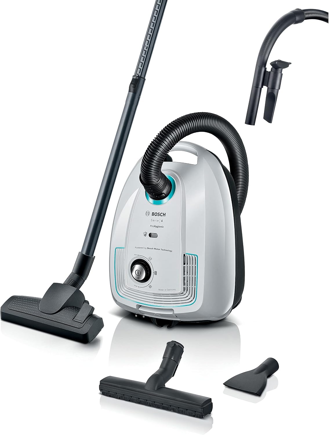 Bosch Staubsauger mit Beutel Serie 4 BGB38HYG1, Weiß