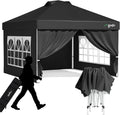 GVDV Pavillon 3x3 Pop Up Wasserdicht mit 4 Seitenteilen, Rollentasche