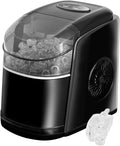 Eiswürfelmaschine Testsieger 12KG Eiswürfelbereiter Ice Maker 6 min Produktionszeit Ice Cube Maker, Schwarz (MEHRWEG)