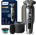 Philips Shaver S9000 Prestige, SP9841/32, elektrischer Nass- & Trockenrasierer für Herren, helles Chrom, Lift & Cut-Rasiersystem, SkinIQ Technologie