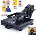 38 x 38 cm Heat Press Machine 1400W Transferpresse Sublimationsmaschine Mulitifunktional Textilpresse für T-Shirts Kissen Tasche Mauspads