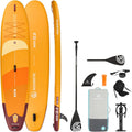 AQUASTIC Este 12'0' SUP Board Set, 390L, 170kg, Pumpe & Rucksack, Komplettset mit Paddel, Drop Stitch Lite, Sitz montierbar, leicht & stabil, Eva Deck
