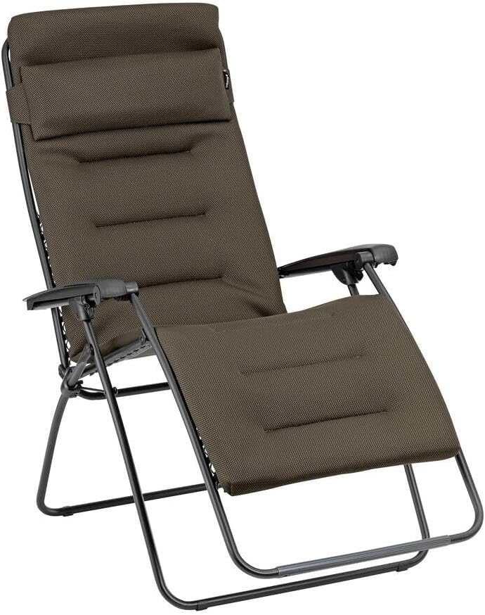 Lafuma MOBILIER, Klappbarer Liegestuhl für Garten und Innenbereich, Gepolsterter Relaxsessel Zero Gravity RSX Clip XL, Mehrpositionenliege XL