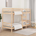 Willood Etagenbett Hochbett Schlafzimmerbett Stockbett Holzbett Bettgestell Bettrahmen Massivholzbett Bett ohne Matratze 90x190 cm Massivholz Kiefer