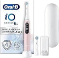 Oral-B iO Series 6N Elektrische Zahnbürste, Bluetooth, 5 Putzmodi, 2 Bürsten, 1 Reisetasche, Weiß/Rosa