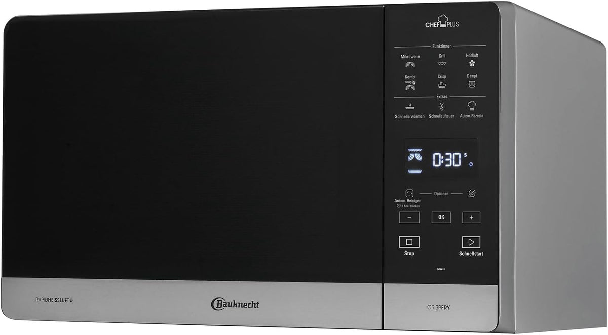 Bauknecht MWA 49 SL Mikrowellen-Backofen (freistehend)/ Dampfgarfunktion/ 3D-System–gleichmäßige Ergebnisse/AutoClean/ 6 Leistungsstufen/ 25 l