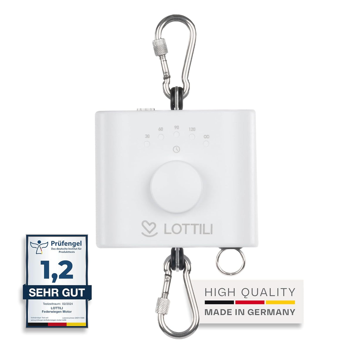 Lottili Federwiegen Motor lautlos & selbstlernend, mit Timer & Dauermodus