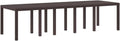 vidaXL Gartentisch Braun 300 x 100 x 73 cm Poly-Rattan