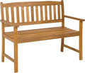 COSTWAY Gartenbank Holz, 2-Sitzer Sitzbank, Holzbank wetterfest