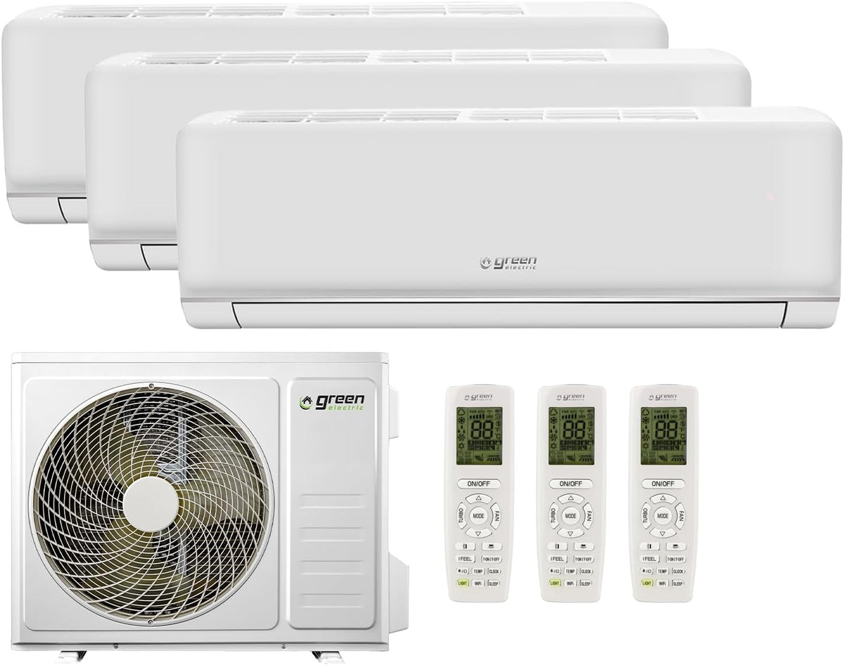 Plus Klimaanlage Trial Split 9000 + 9000 + 9000 BTU, mit Fernbedienung, Wi-Fi R32, Energieeffizienz A++/A+, 3 Innengeräte und 1 Außengerät