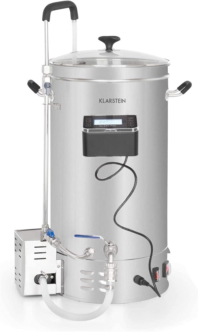 Klarstein Bierbrauset, 2500 W, Gärbehälter 30 L, Bierbrauanlage, Maischekessel zum Bier Brauen, Bier-Selbstbrauset, Selber Brauen Set, Touch-Panel