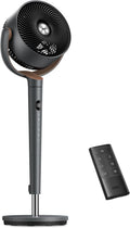 DREO Standventilator sehr leise, 20dB Silent Ventilator mit DC-Motor, 94-107cm höhenverstellbar, Ventilator groß mit Fernbedienung, 120° Oszillierend