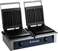 GastroHero belgisches Waffeleisen, Edelstahl FY-2202, 4 Waffeln/Backvorgang