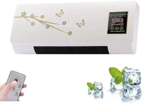Mini-Klimagerät zur Wandmontage, 2-in-1-System (KühlenHeizen) ohne Abluftkanal mit Fernbedienung, tragbare Klimaanlage für Schlafzimmer und Büro