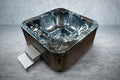 American Outdoor Whirlpool Torina Pearl Shadow 215x215 cm, 5 Personen, 53 Massagedüsen, Gecko Steuerung, LED Farblicht, UV-Wasseraufbereitung