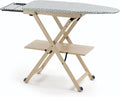 Arredamenti Italia Bügeltisch verstellbar/klappbar, massives Buchenholz 135 x 88 x 45 cm Natur