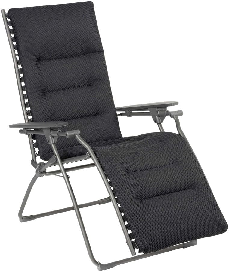 Lafuma MOBILIER, Gepolsterte Zero-Gravity-Relaxliege-Garten, Evolution, BeComfort, Grau Dark Grey LFM2830_8902-5 Jahre Garantie
