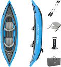 Bestway Hydro Force Inflatable Kayak Set, Includes Seat, Paddle, Hand Pump, Storage Carry Bag, Great for Adults, Kids and Families