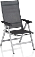 Kettler Basic Plus Premium Multipositionssessel, Silber/lakritz, Alu/Outdoorgewebe, 0102401-0000
